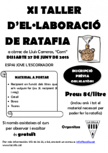 XI TALLER DE RATAFIA